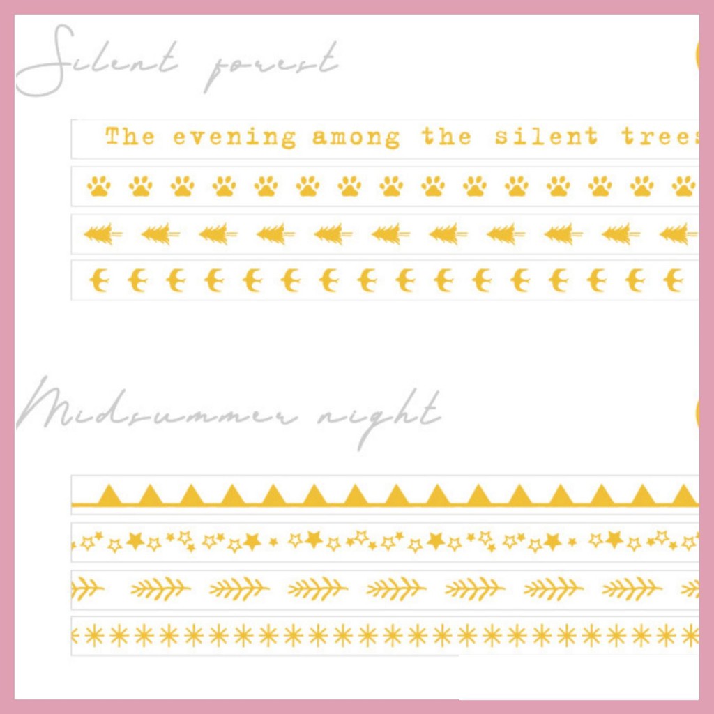 STICKER MASKING TAPE PASTEL TRANG TRÍ SỔ CÒNG/PLANNER