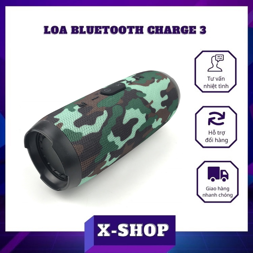 Loa bluetooth không dây nghe nhạc di động Charge 3 âm bass trầm hỗ trợ cắm usb thẻ nhớ