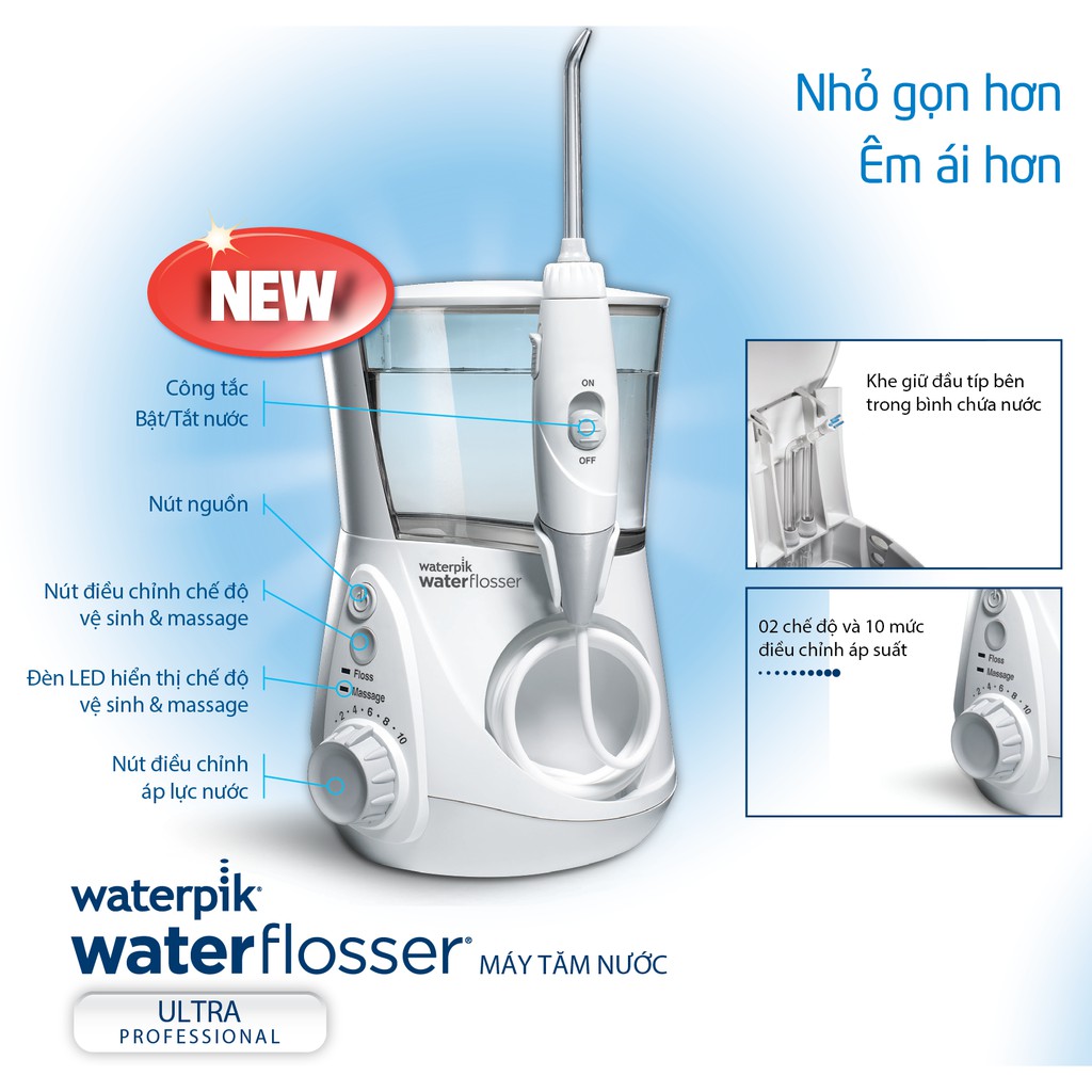 [Chính hãng 220V] Máy tăm nước Waterpik WP660 Ultra Professional [Mỹ]