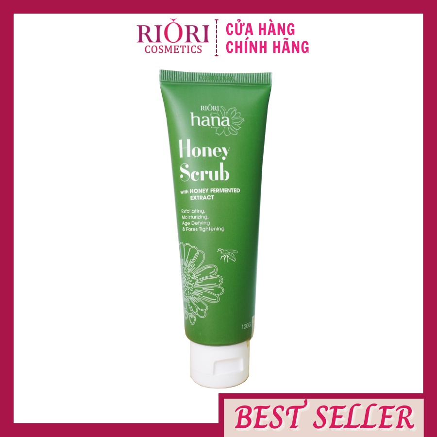 Tẩy Tế Bào Chết Da Mặt Chiết Xuất Mật Ong Dạng Gel RIORI HANA - Honey Scrub SCRUB 120g