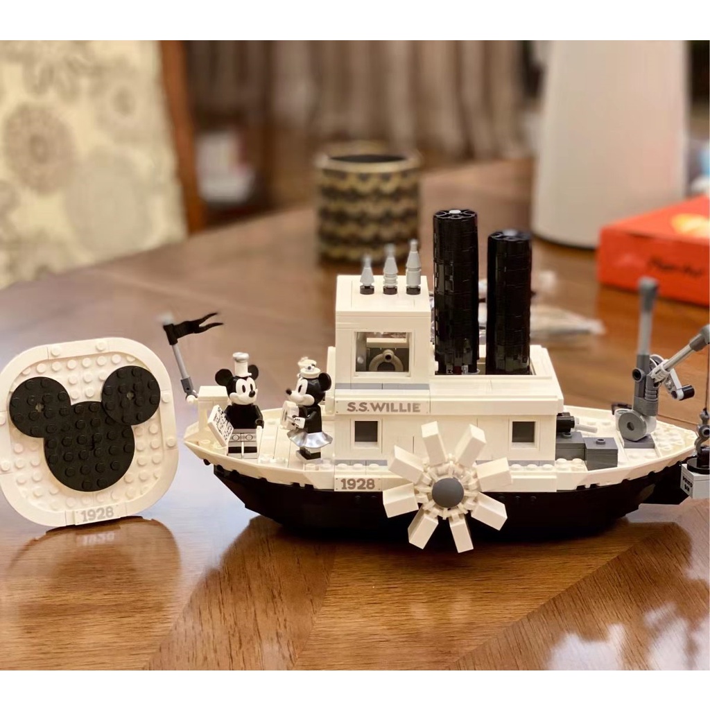 Bộ 842 Miếng|Bộ Đồ Chơi Lắp Ráp Mô Hình Tàu Thuyền Xây Dựng Disney Mickey