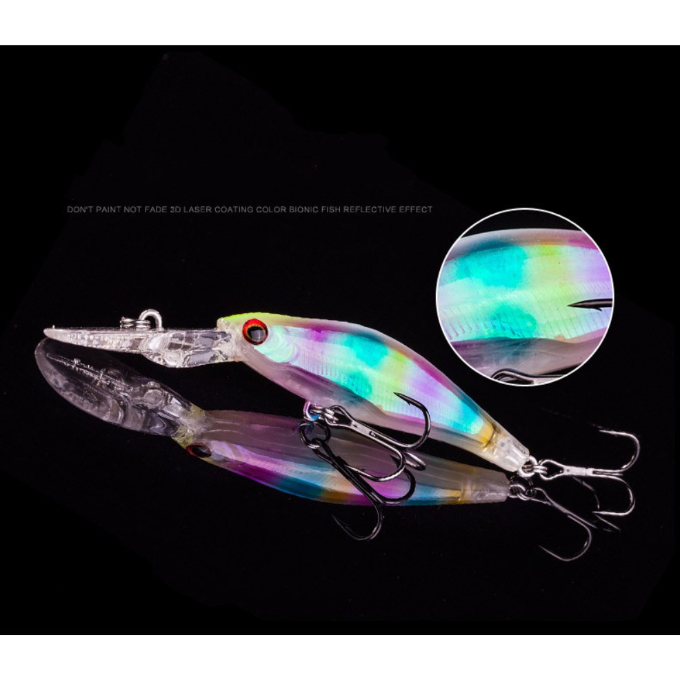 Mồi Câu Cá Giả Bằng Kim Loại 7.3g / 90mm 8 # 0.8-1.5m Kèm Hộp Đựng