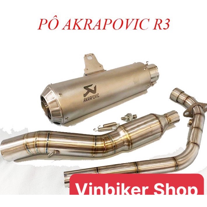 Pô Ak R3 + Cổ Bầu Tổ Ong Xịn Inox 304 Gắn Xe Máy