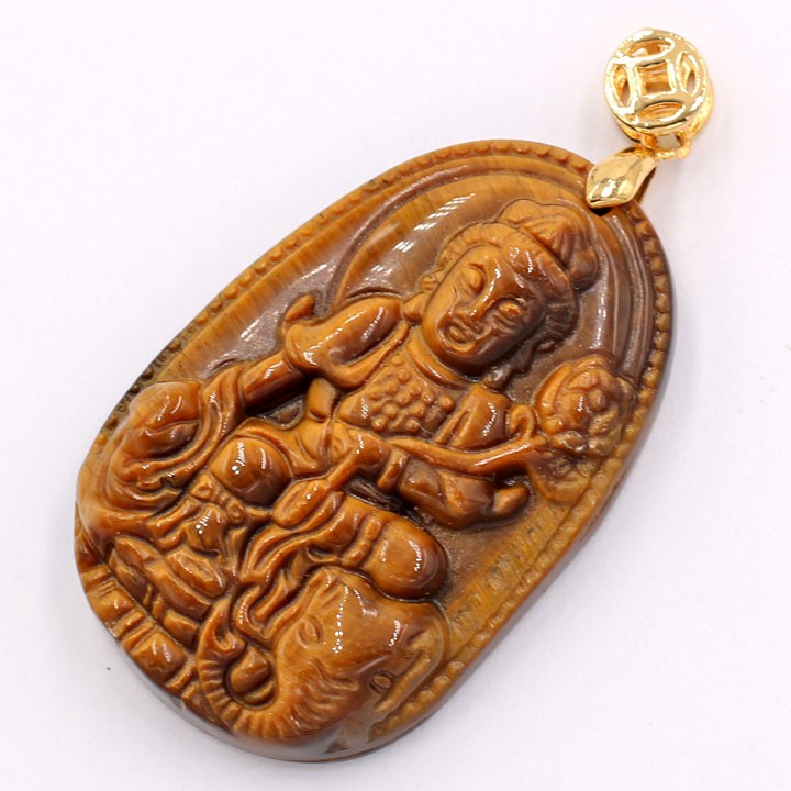 Mặt dây chuyền Phật Bồ tát Phổ hiền 5 cm - Hộ mệnh tuổi Thìn, Tỵ - Mặt Phật Size lớn