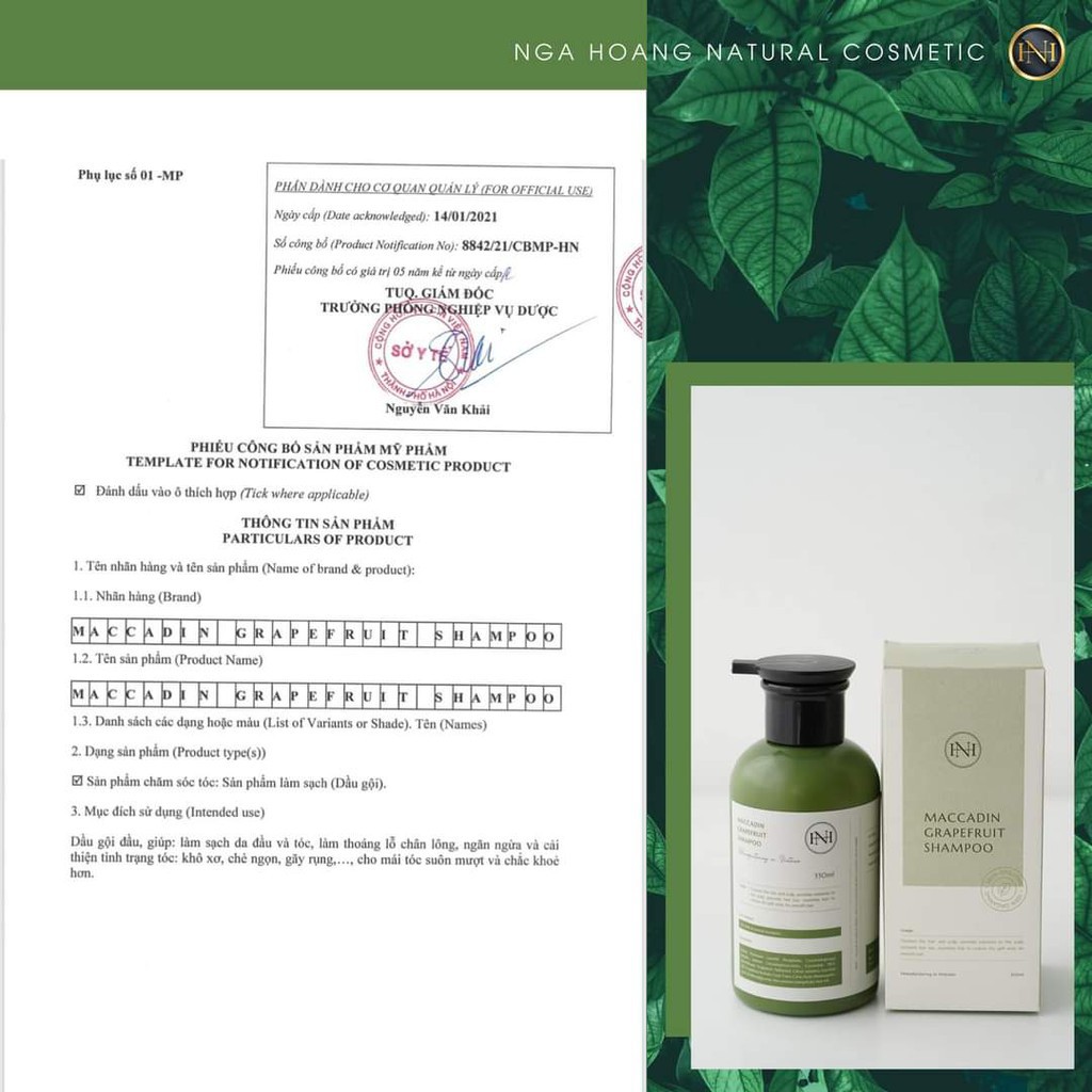 Combo Dầu gội bưởi + Tinh dầu bưởi Nga Hoàng (TINH DẦU BƯỞI HOÀNG CẦM+DẦU GỘI BƯỞI MACCADIN MẪU MỚI NHẤT) | BigBuy360 - bigbuy360.vn