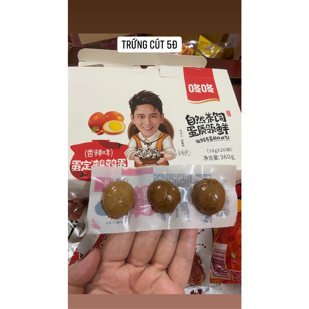 Trứng cút muối xì dầu gói 3 quả