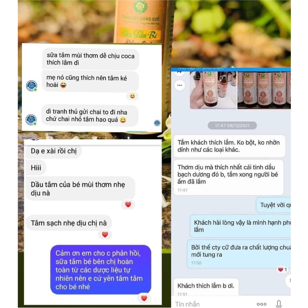 Sữa tắm gội cho bé phòng cảm, ngừa rôm sảy Thảo mộc Đồng Quê - 250ML