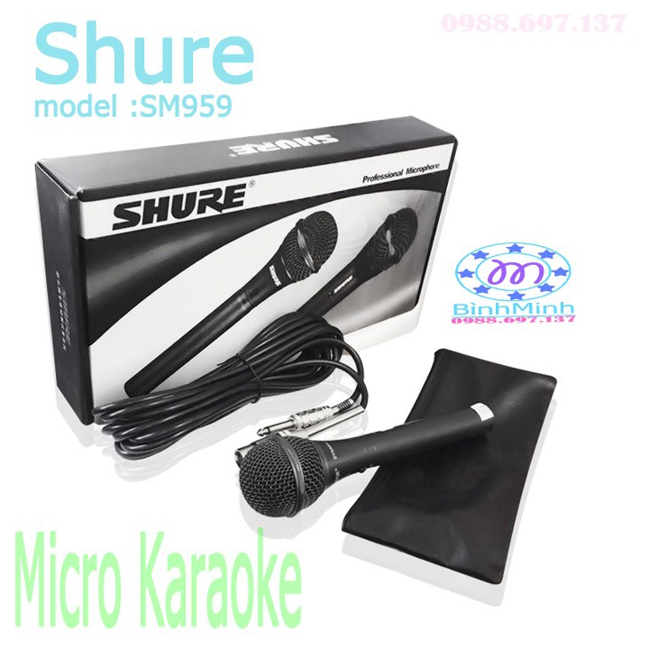 micro karaoke SHURE.SM-959 - micro co day