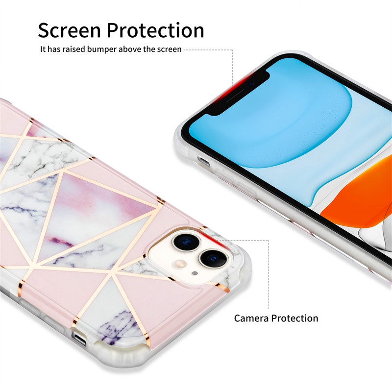 Ốp Điện Thoại Họa Tiết Đá Hoa Cương Hình Học Cho Samsung S22 S21 Plus S22 Ultra S20 FE S21FE