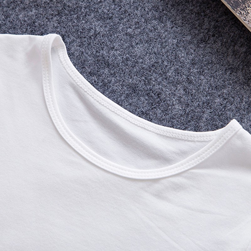 T-shirt ngắn tay cotton đồng phục học sinh đồng phục cho bé trai.