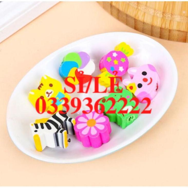 [ HAIANHSHOP ] Set 10 tẩy bút chì hoạt hình hàng to đẹp &gt;