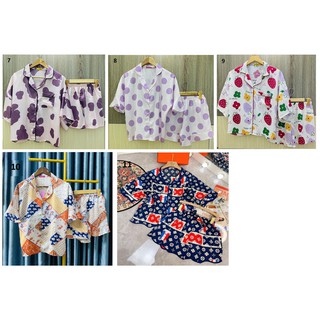 [MUA 1 TẶNG 1] Đồ Bộ Lụa Satin Quần Đùi Tay Cánh Tiên - Bèo (Phần 1)