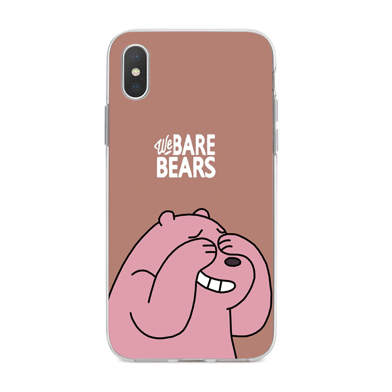 Ốp điện thoại silicon TPU dẻo họa tiết 3 chú gấu dễ thương cho iPhone X 6 6s 6Plus 6s Plus 7 7Plus 8 8Plus 5 5s SE