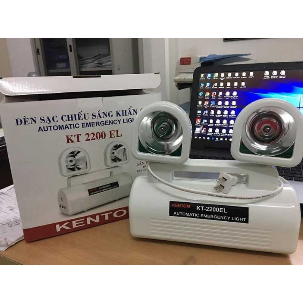 Đèn sạc chiếu sáng khẩn cấp Kentom KT2200EL - Ánh sáng vàng