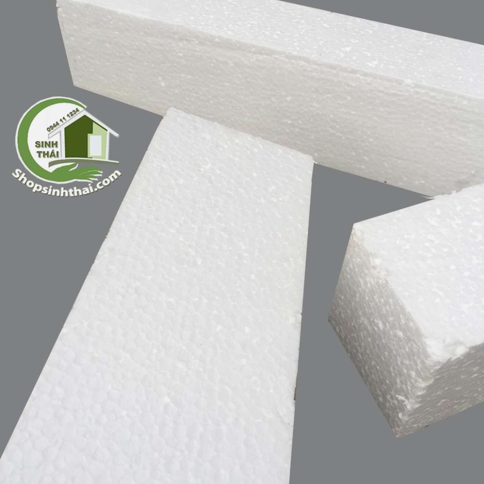 Mút xốp trắng cắm hoa giả, làm mô hình - mút xốp EPS - cục lớn 50cm x 10cm x dày 10cm