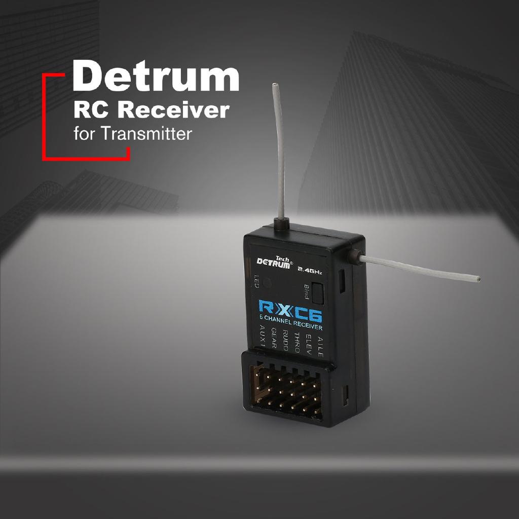 E Detrum RXC6 2.4G 6CH 2.4GHz 6-Channel PWM RX RC Receiver for Transmitter