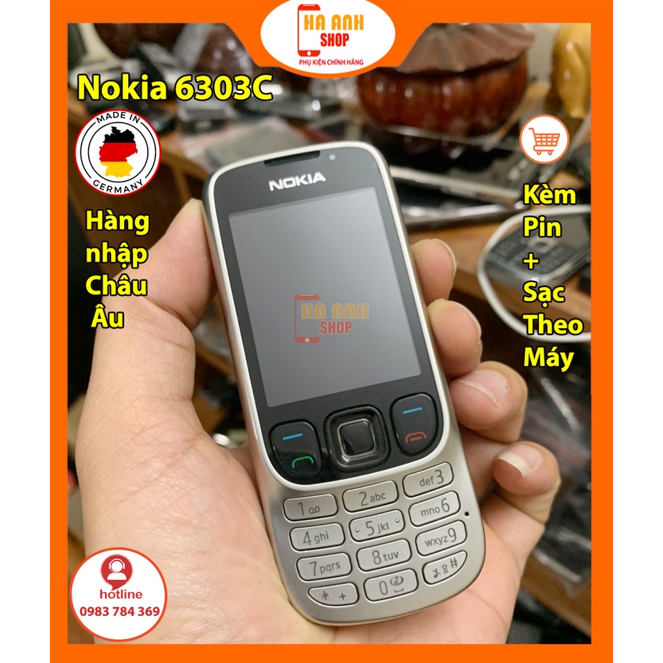 Điện thoại Nokia 6303c đã qua sử dụng còn nguyên bản như mới hàng nhập Châu Âu(Bảo hành 6 tháng đổi mới)