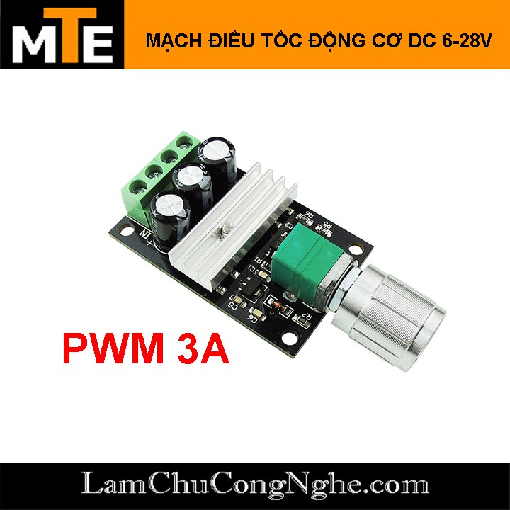 Mạch điều khiển tốc độ động cơ DC 6-28V - PWM 3A 1203BK