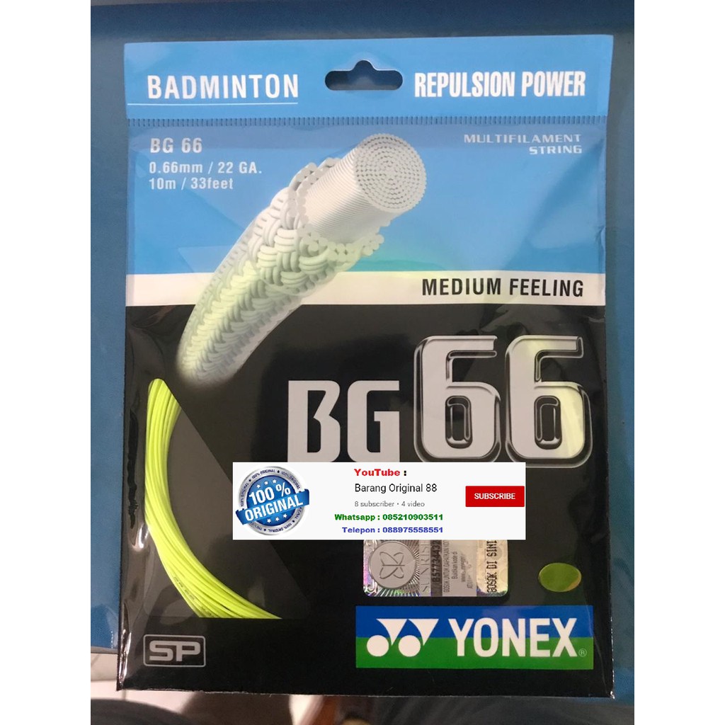 Dây Vợt Cầu Lông Yonex Bg 66 Sunrise 100% Chính Hãng