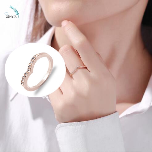 Set Nhẫn Đeo Tay Kim Loại Phong Cách Hàn Quốc Cho Nữ
