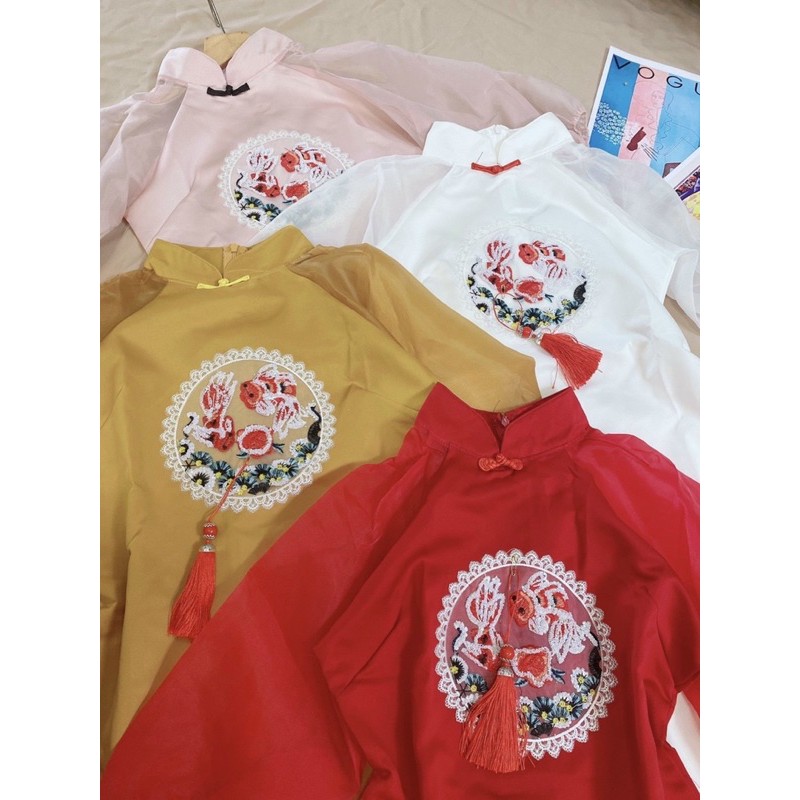 [Tết 2022] Đầm tết nữ dễ thương có 3 màu Hồng, Trắng. Đỏ mã [TETCA] | BigBuy360 - bigbuy360.vn