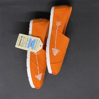 Giày toms Xương Cá CAM, ORANGE (Đế cao su đúc)