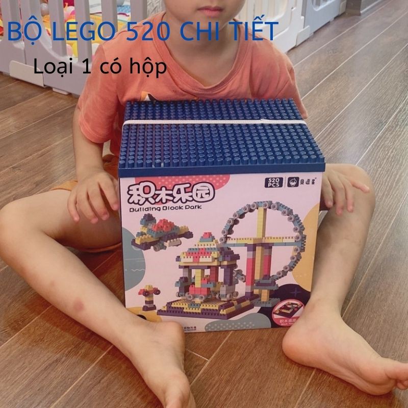 BỘ ĐỒ CHƠI CHO BÉ TRAI LẮP GHÉP LEGO 520 CHI TIẾT HÀNG LOẠI 1 CÓ HỘP CÓ SÁCH HƯỚNG DẪN