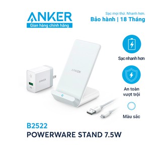 Bộ đế sạc không dây ANKER PowerWave 7.5 kèm sạc Quick Charge 3.0 - B2522