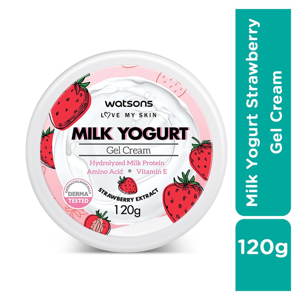 Gel Dưỡng Thể Watsons Milk Yogurt Strawberry Extract Chiết Xuất Từ Sữa Chua và Dâu 120g