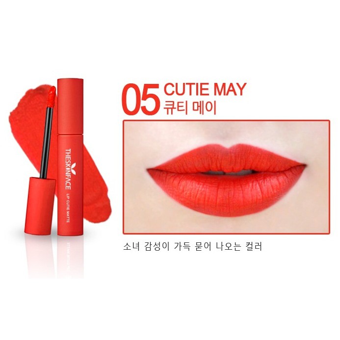 Son kem lì The Skin Face Lip Cutie Matte