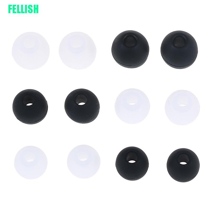 Set 6 Cặp Nút Bọc Tai Nghe Nhét Tai Chất Liệu Silicon Màu Trắng / Đen Size L / M / S Tiện Dụng