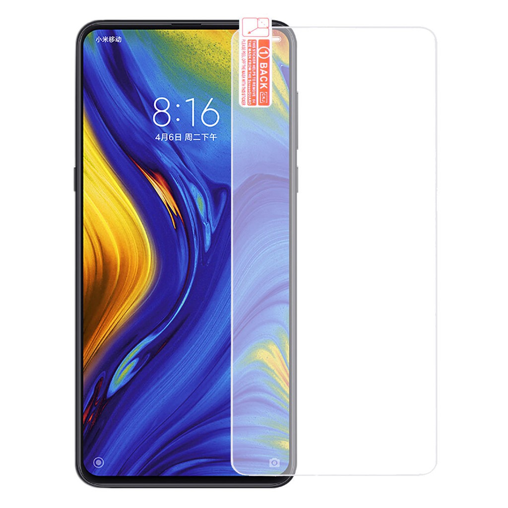 Kính cường lực trong suốt Xiaomi Mi Mix 3 (Kèm miếng lau)