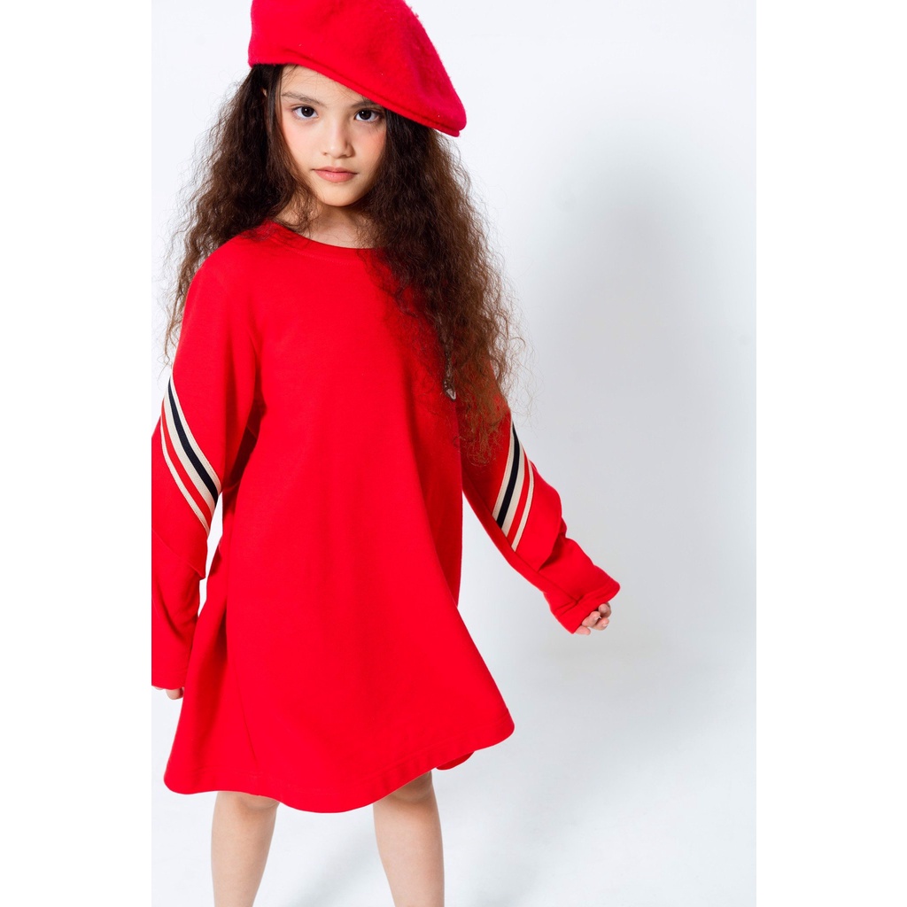 Đầm Thun Đỏ Phối Bèo Jookyli MSP42G0465