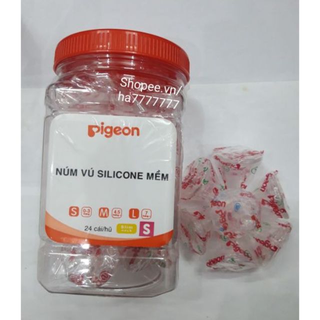 Núm silicon pigone cổ hẹp S,M,L