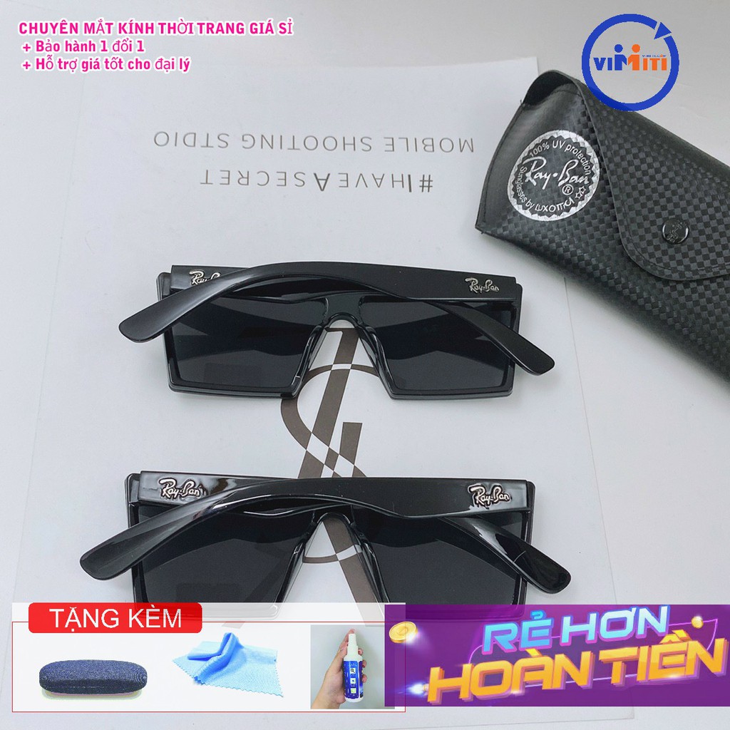 Kính thời trang nam Rayban gọng vuông mẫu mới 2021, tròng chống tia uv 400 | BigBuy360 - bigbuy360.vn