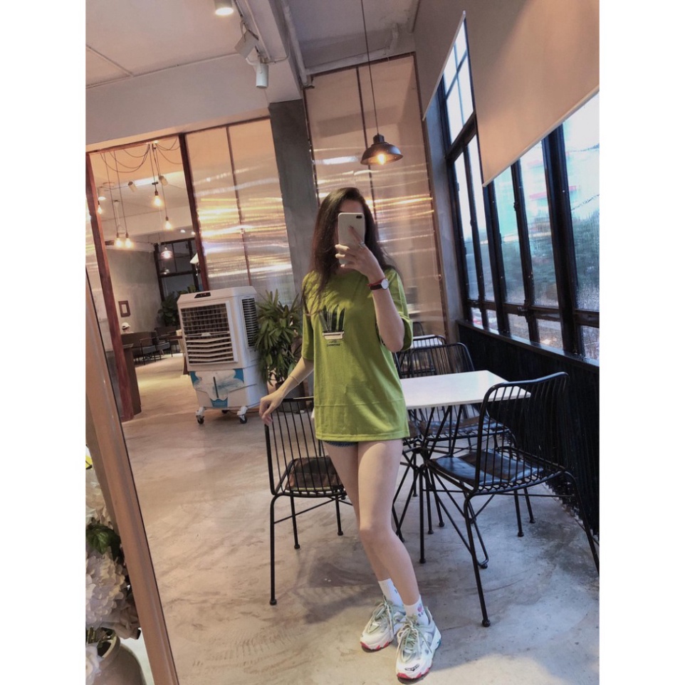 Ao thun tay lỡ, áo phông form rộng 5 lá cây still growing kute phô mai | BigBuy360 - bigbuy360.vn