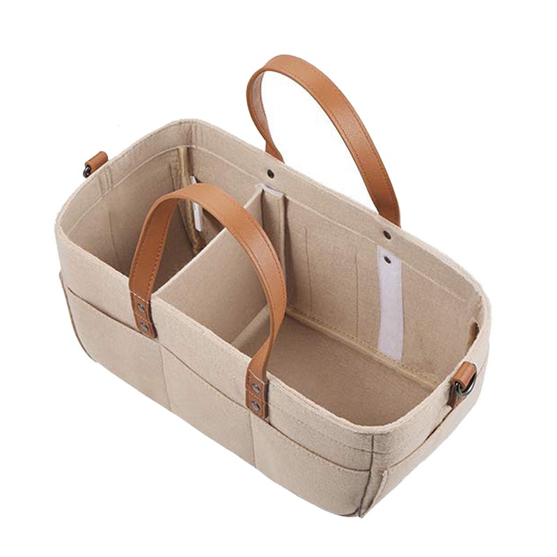 Diaper Caddy Organizer - Baby Shower Portable Nursery Bin Car Storage Basket for Toys