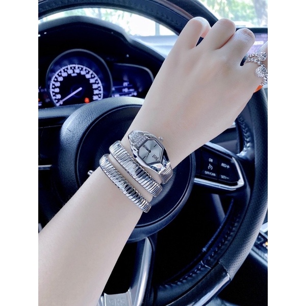 Đồng Hồ JUST CAVALLI Rắn quấn 2 vòng cổ tay - Case 33mm Cho Nữ - BH24 Tháng