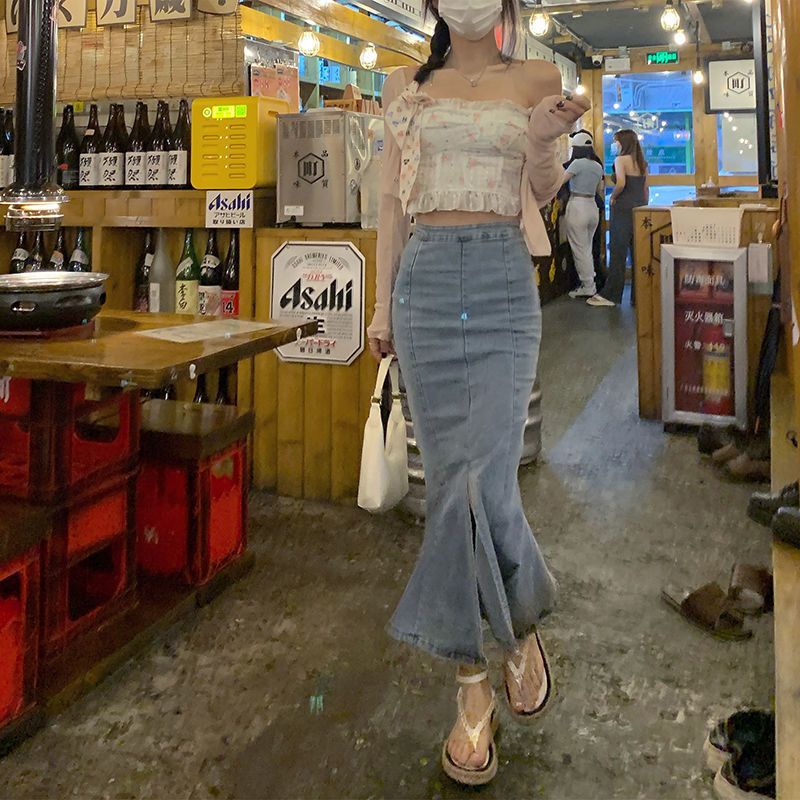 (siêu phẩm)Chân Váy Jean Chữ A Đuôi Cá Cạp Cao Cá Tính Thời Trang Xuân Hè(sẵn) | BigBuy360 - bigbuy360.vn