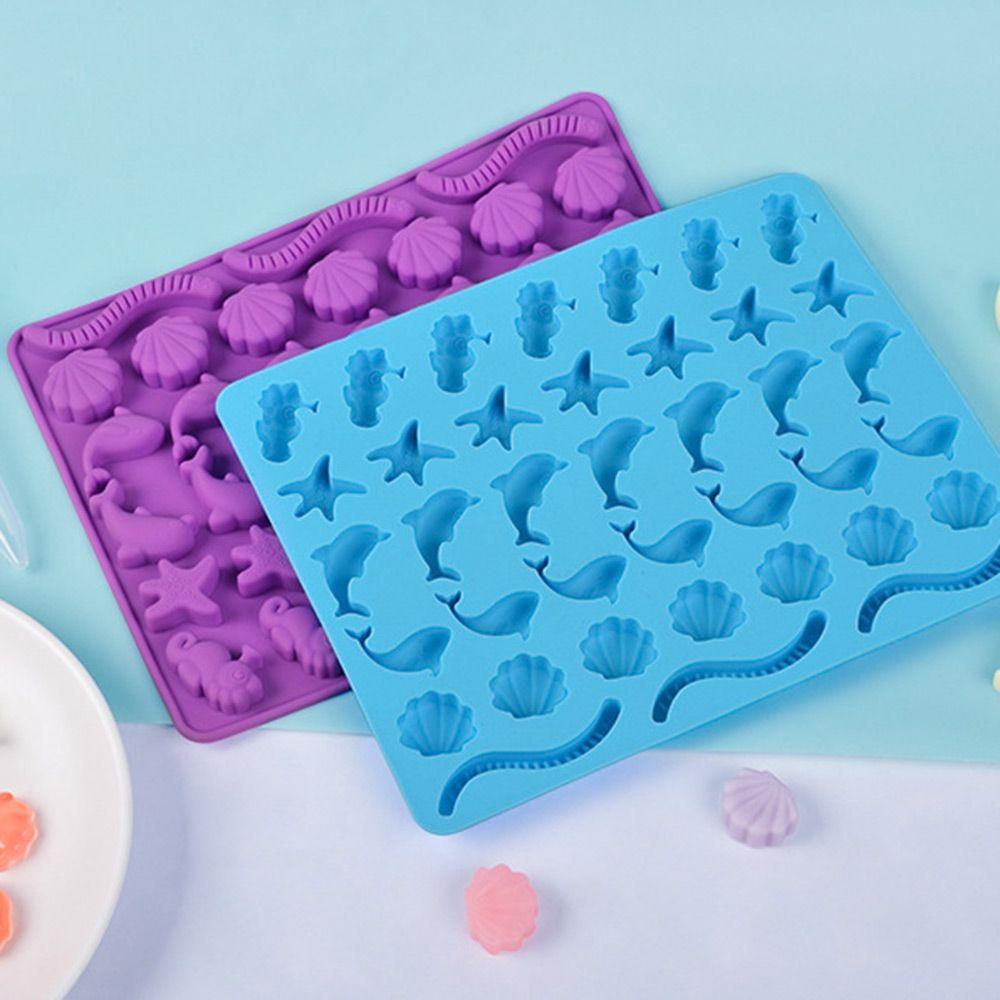 KUNHEV Khuôn Silicone Tạo Hình Làm Bánh Kẹo Hình Sinh Vật Biển