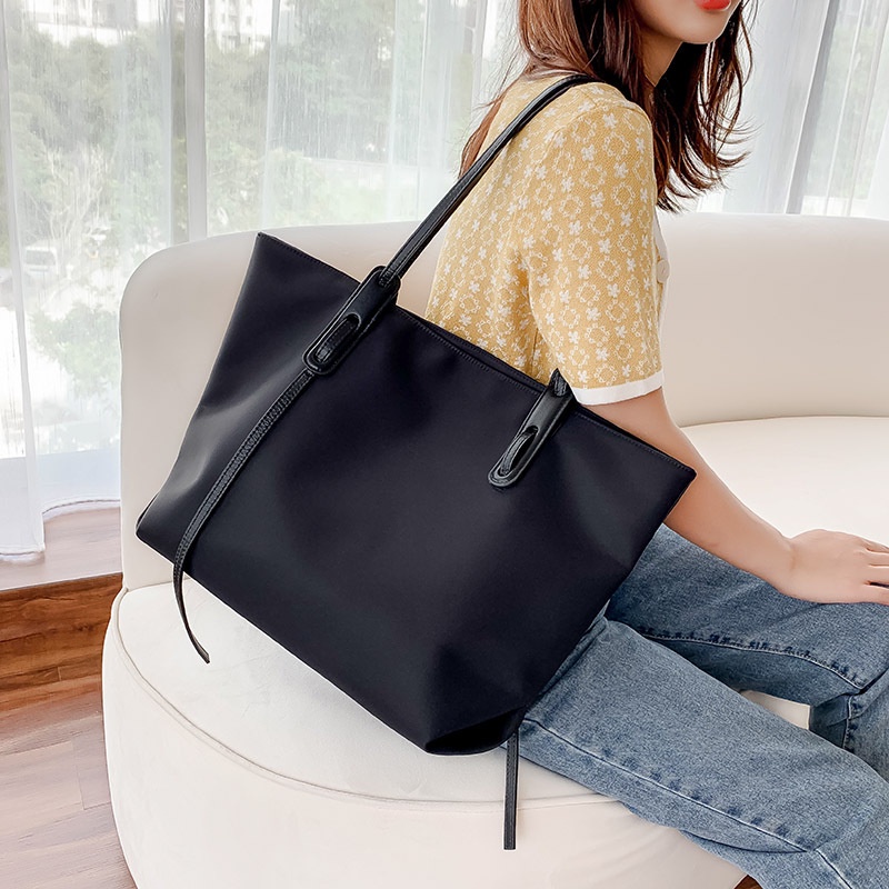 Túi tote IELGY vải oxford cỡ lớn phong cách cổ điển cho nữ