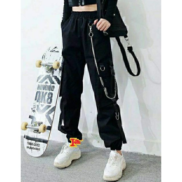 mua 1 tặng 1 Quần kaki jogger kèm dây xích chạy dây khoen unisex | BigBuy360 - bigbuy360.vn