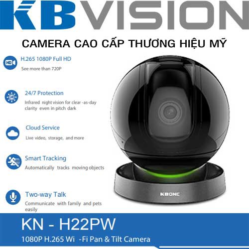 Camera IP Wifi TRONG NHÀ 2MP KBONE KN-H22PW - CHÍNH HÃNG BẢO HÀNH 2 NĂM