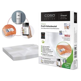 Túi hút chân không Caso Cỡ 20 x 30 cm và 16x23cm (bịch 50 túi)