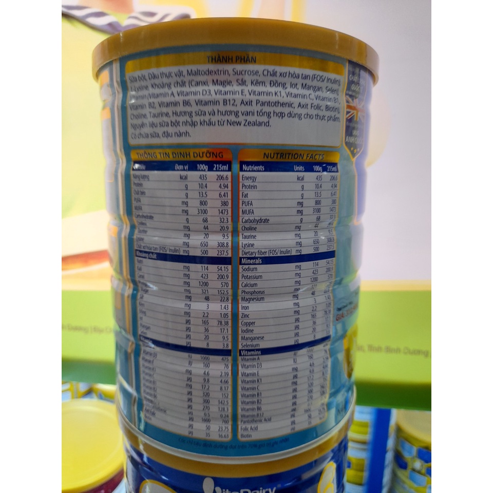 Lon Sữa 900g Oggi Canxi Vitadairy Giúp Hệ Xương Chắc Khỏe