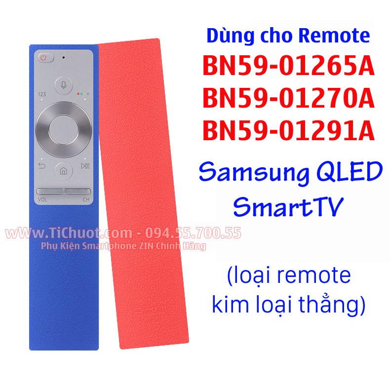 [Cho Remote Kim Loại KO NÚT NETFLIX 2018] Ốp Dẻo Silicon Bọc One Remote Samsung Smart TV BN59-01265A