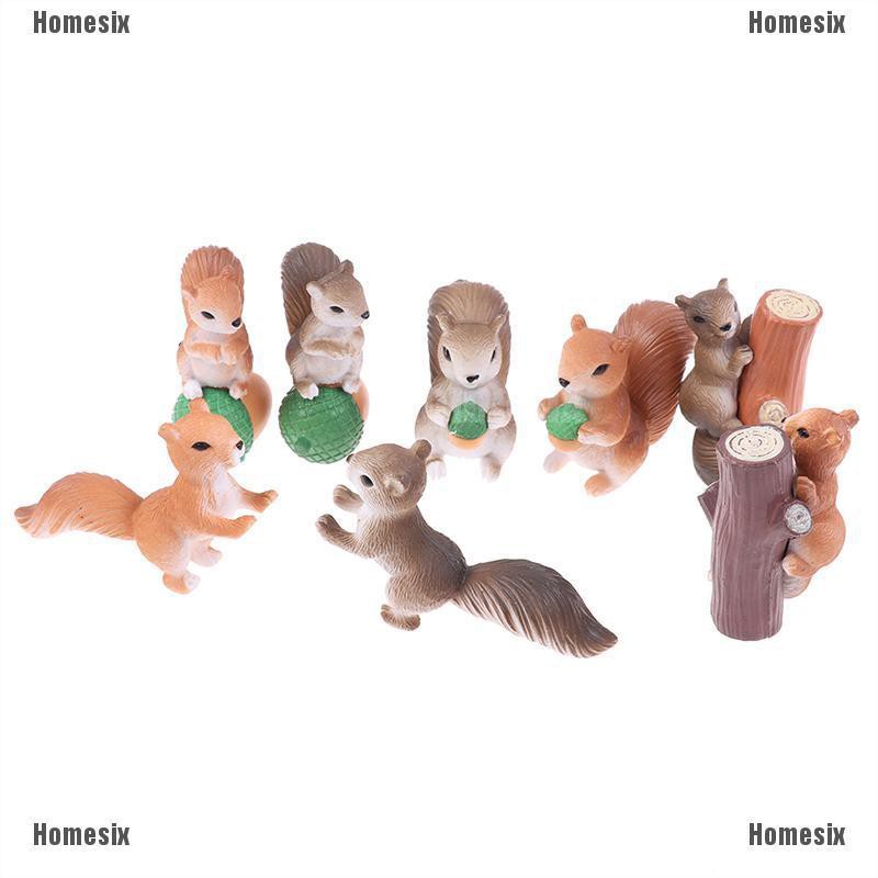 [HoMSI] DIY Squirrel Mini Miniature Fairy Garden Ornament Decor Dollhouse Accessories SUU