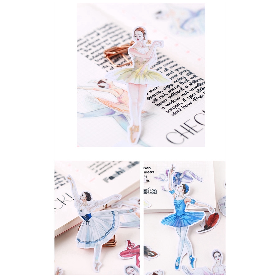 ❀ Ballet Girls Diary Giấy và decal dán tường Q-3 Modern Lady ❀ 14Pcs/set Album Scrapbooks DIY Decor Stickers ML01136