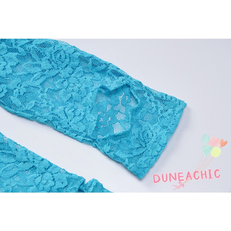 Áo liền quần DUNEA dài tay phối ren xinh xắn dành cho nữ