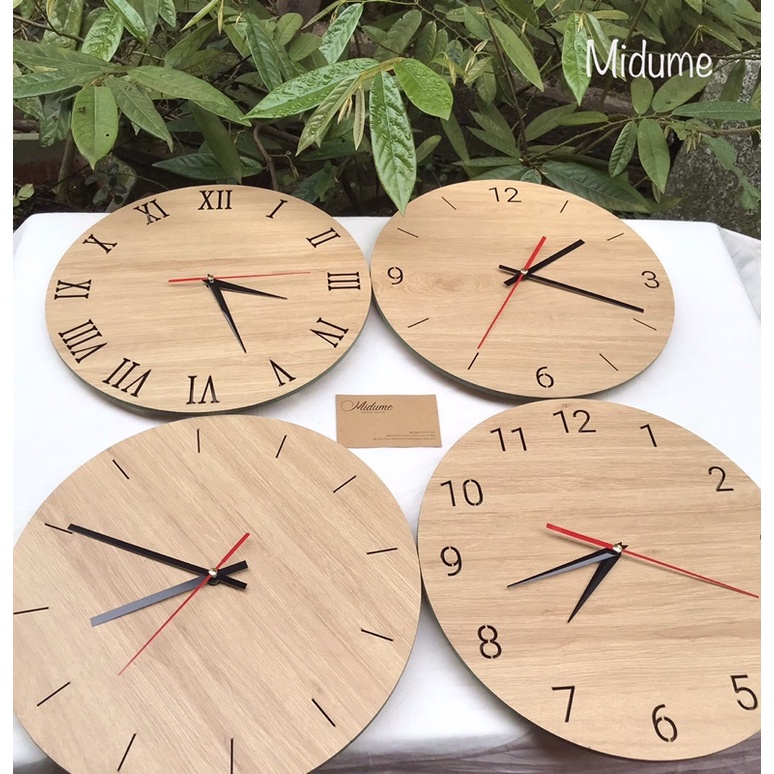 Mặt Đồng Hồ Gỗ dày 6mm có kim máy